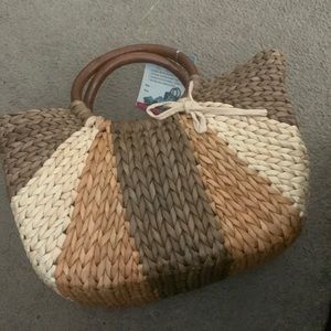 Woven beach bag set